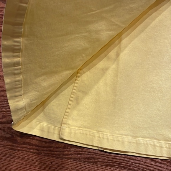 NWT J.Crew denim yellow cotton stretch wrap mini skirt buttons closure waist 27 - Picture 3 of 9